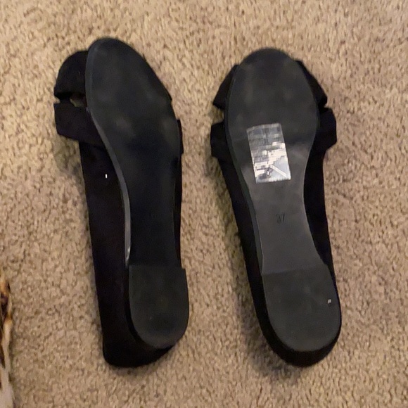 Black peep toe flat - Picture 2 of 2
